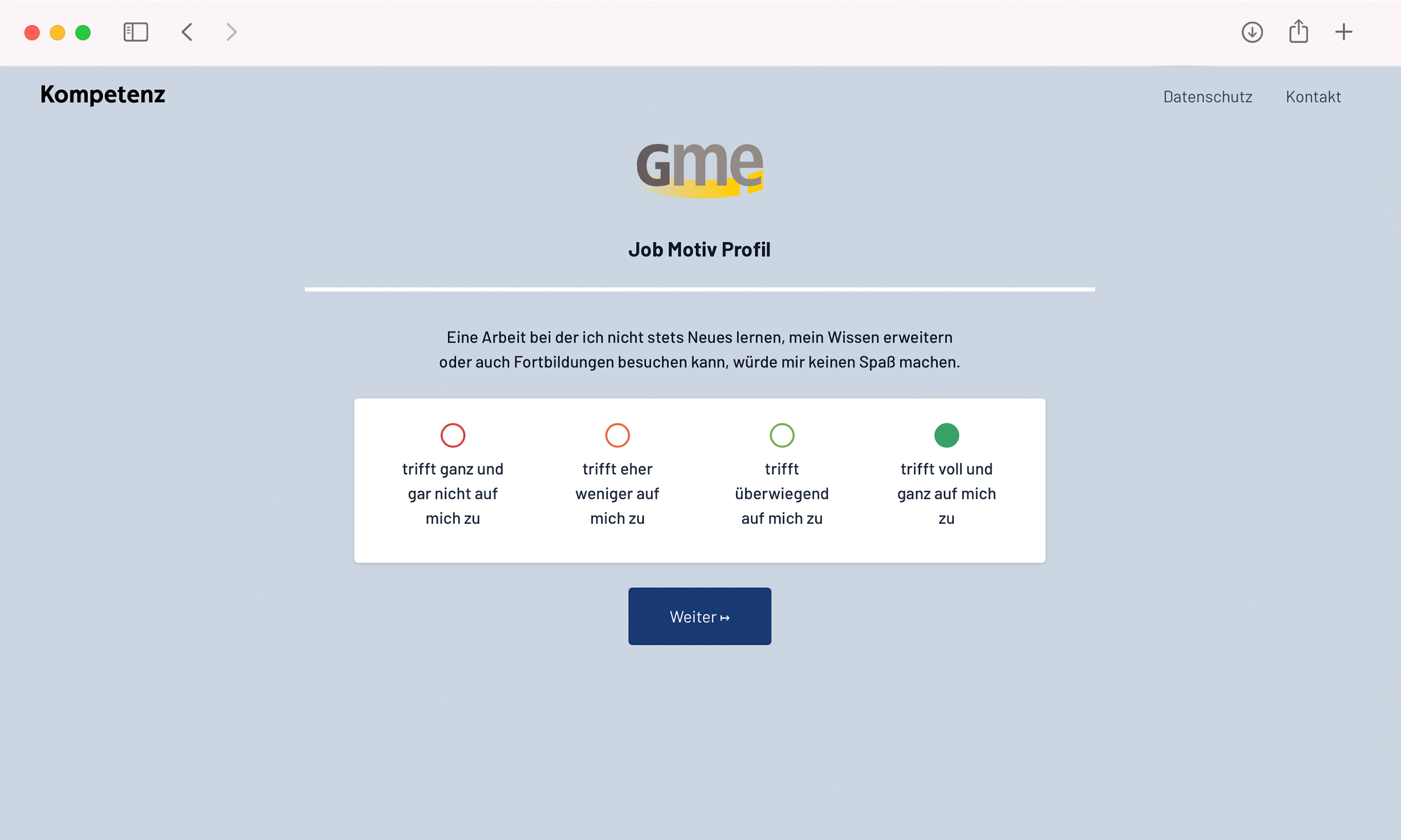 Job-Motiv-Profil Fragen